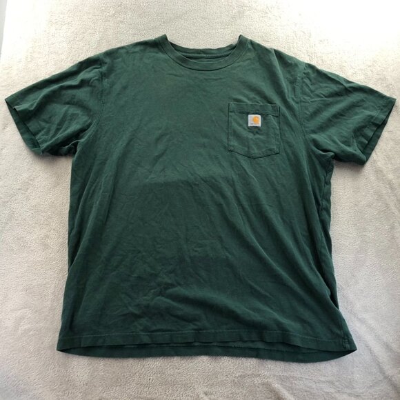 2 Carhartt Mens T-Shirt XL Lot Of Two Short Sleeve Crew Neck Casual Pocket Tee - Picture 9 of 16